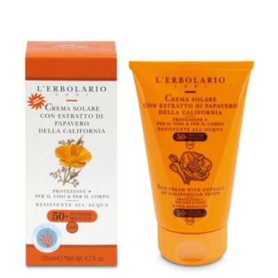 L'Erbolario Sun Cream for Face and Body, Αντηλιακή Κρέμα Με Δράση SPF50+, 125ml